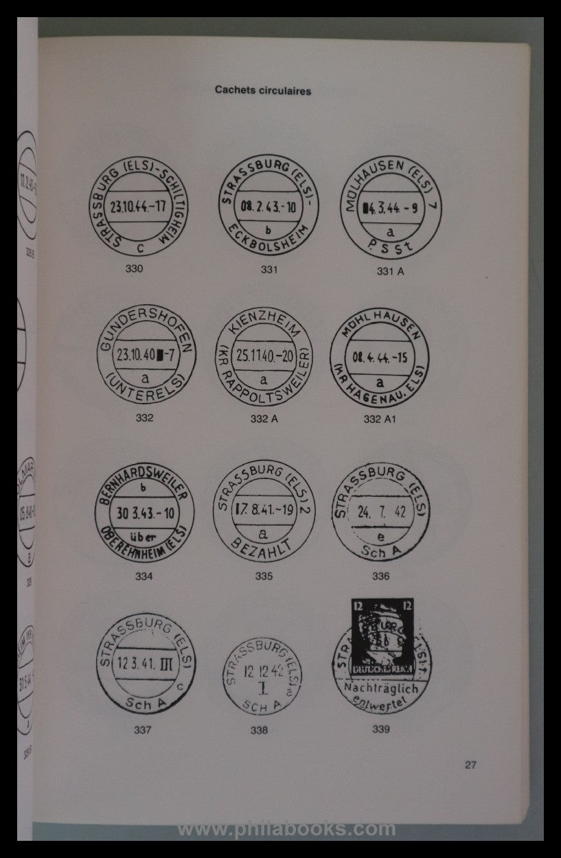 Bournique, J.-P., La poste en Alsace, 1940 -1945, Catalogue des ma ...