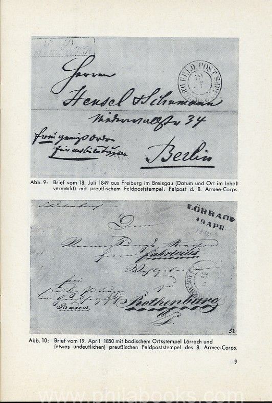 Jaeger, Dr. Heinz, Feldpost in Baden und Badische Feldpost in den  ...