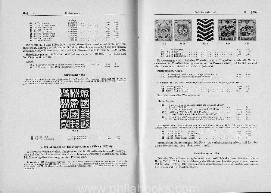 Zirkle, H., The Stamps of Manchukuo, New Handbook of Br...