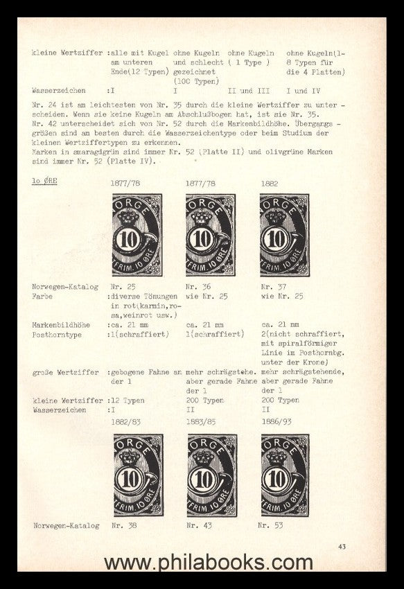 Norsk Filatelistforbund (Hrsg.), Handbuch über die norwegischen Br ...