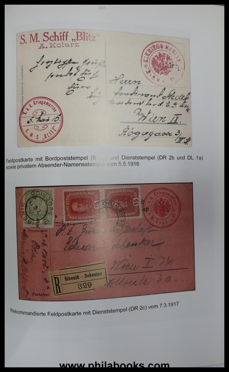 Kalis/Kohl, Die Feldpost der k.u.k. Kriegsmarine im 1. Weltkrieg 1 ...