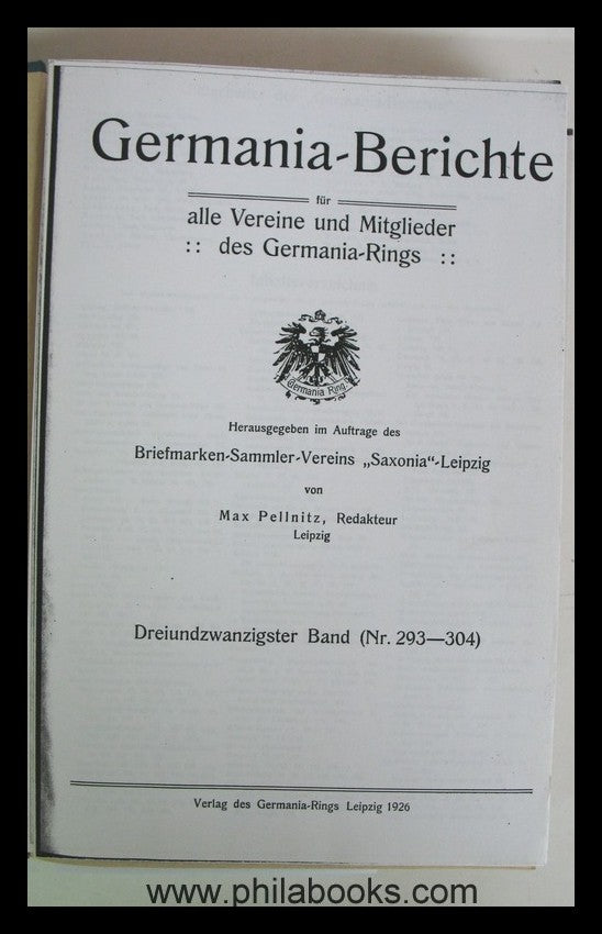 Germania - Berichte, bekannt gute Zeitschrift, hier Band 23-26, He ...