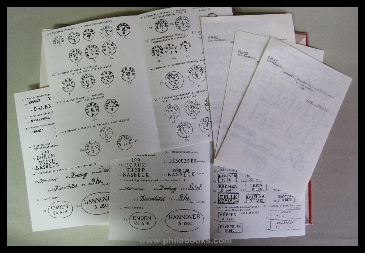 Lenthe, A. v., Hannover - Postanstalten und Poststempel, 1971, Kat ...