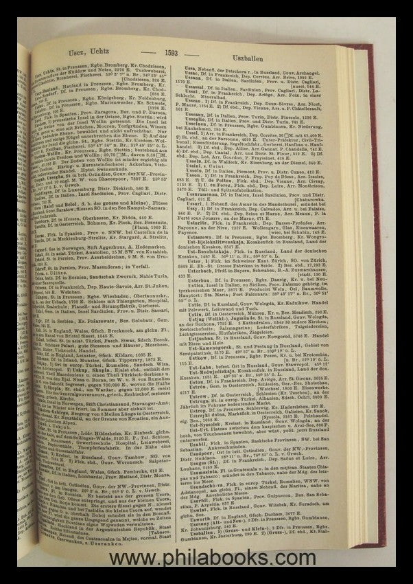 1874, Ritters Geographisch-statistisches Lexikon, hier wieder einm ...