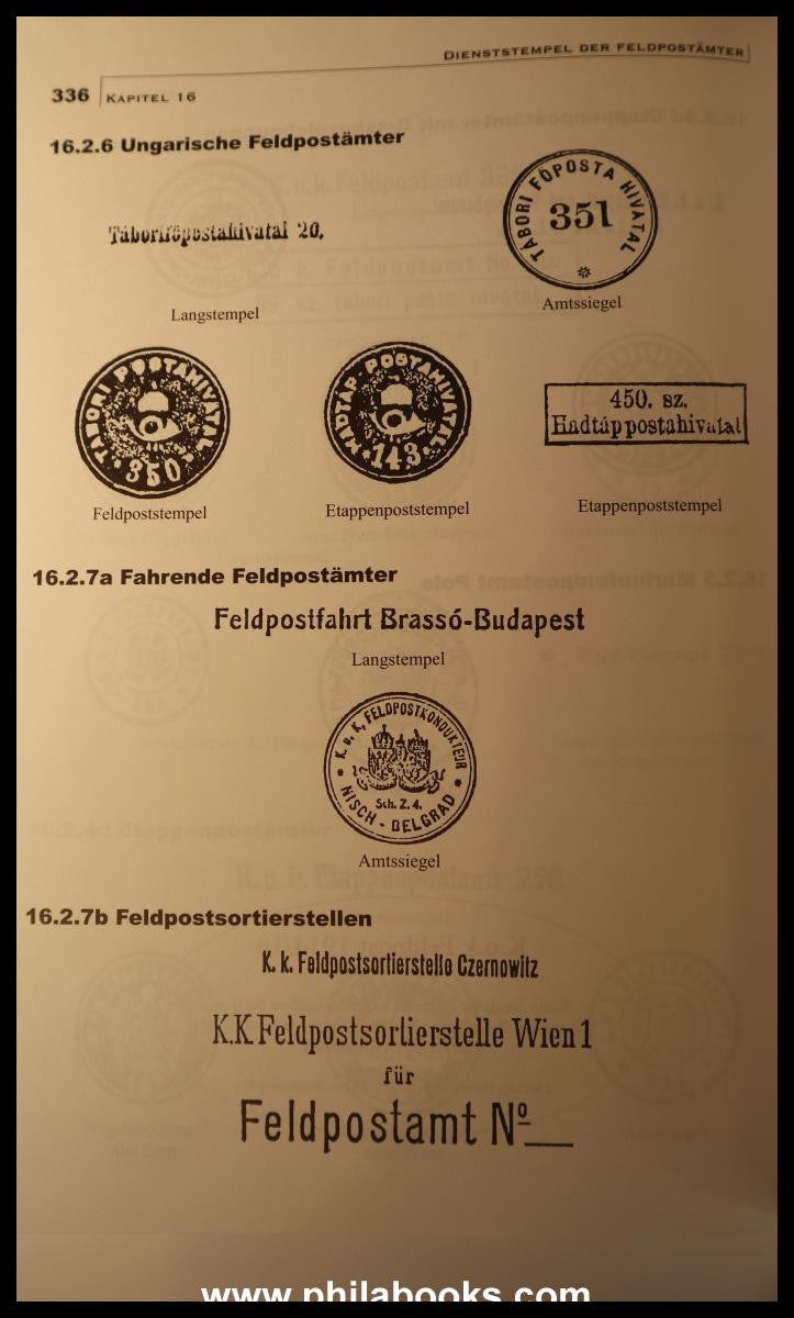Rainer, Herwig: Stempel-Handbuch der K.u.K. Feldpost in Österreich ...