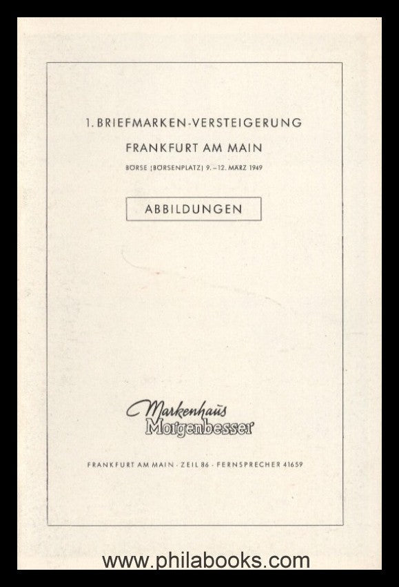 Morgenbesser, Auktion 001-002, 1949-03, #ad