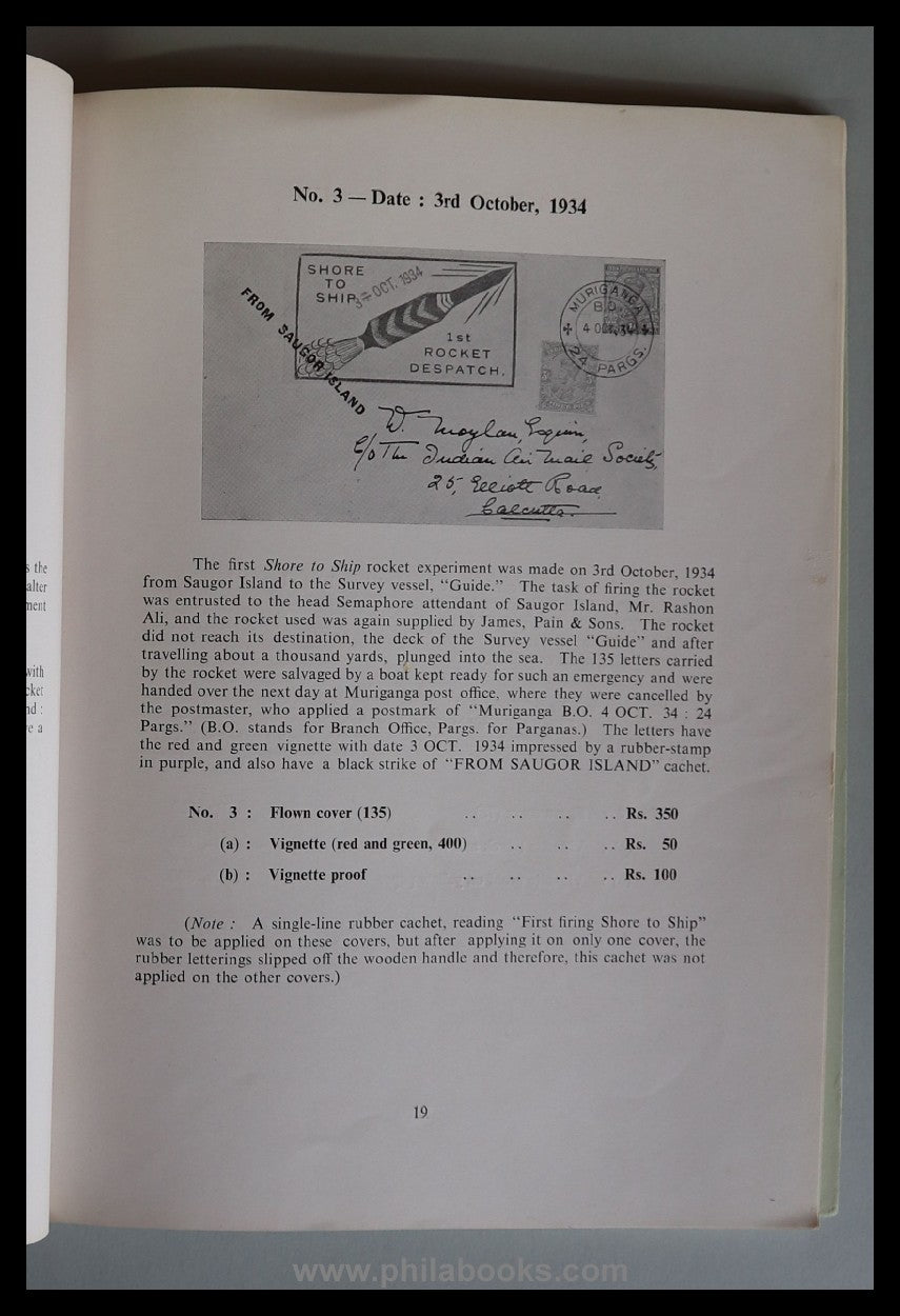 Cooper, J., A Specialised Priced Catalogue of Indian Rocket Mails, ...