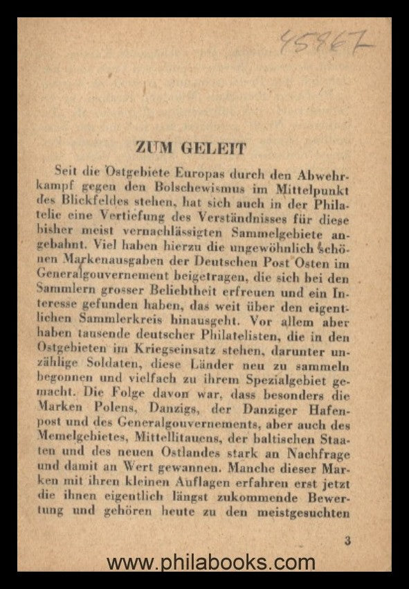 Mikstein, Prof. St.: Pionier-Katalog 1944, Die Briefmarken des Gen ...