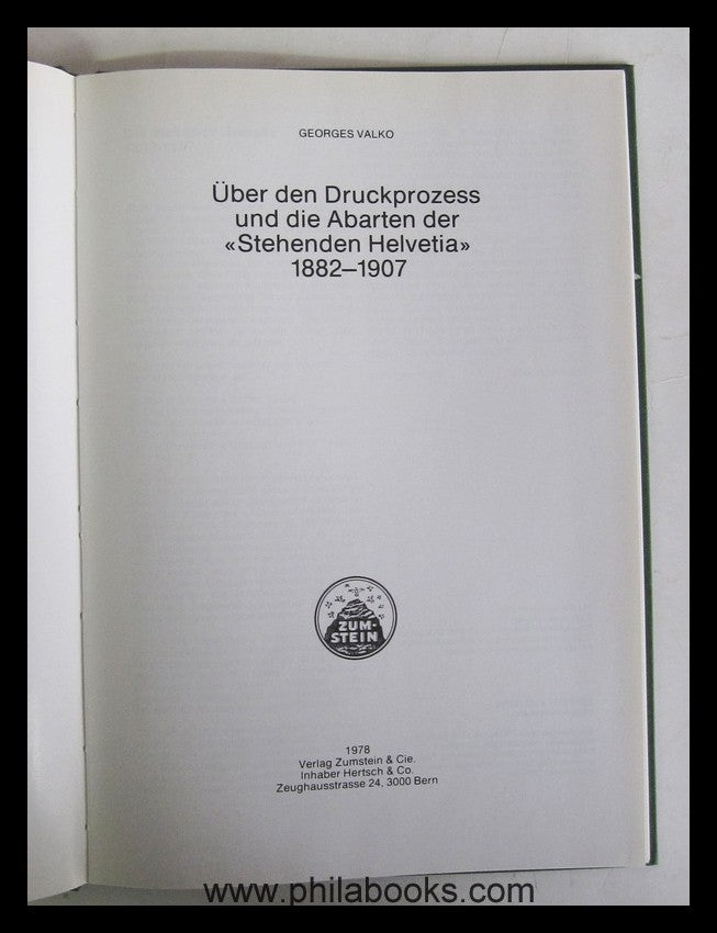 Valko, G., Über den Druckprozess und die Abarten der 'Stehenden He ...