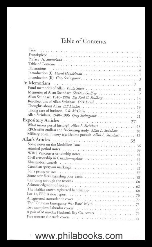 Handelman/ Scrimgeour, Allan Steinhart Postal Historian. Significa ...