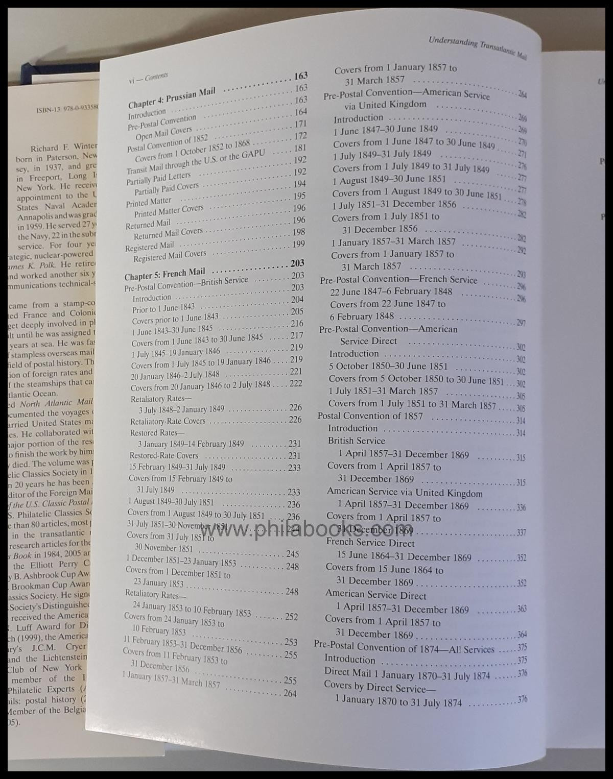 Winter, R. F., Understanding Transatlantic Mail, Volume I, 2006, b ...