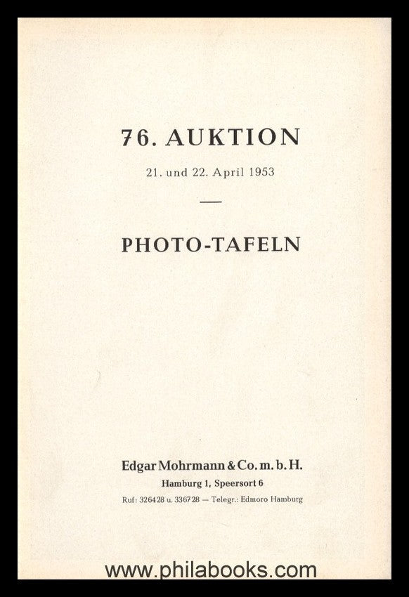 Mohrmann-Munich, Auction 076, 1953-04, Baden, Brazil,…