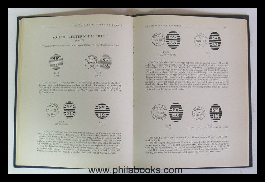 Westley, H.C., The Postal Cancellations of London 1840-1890. With  ...