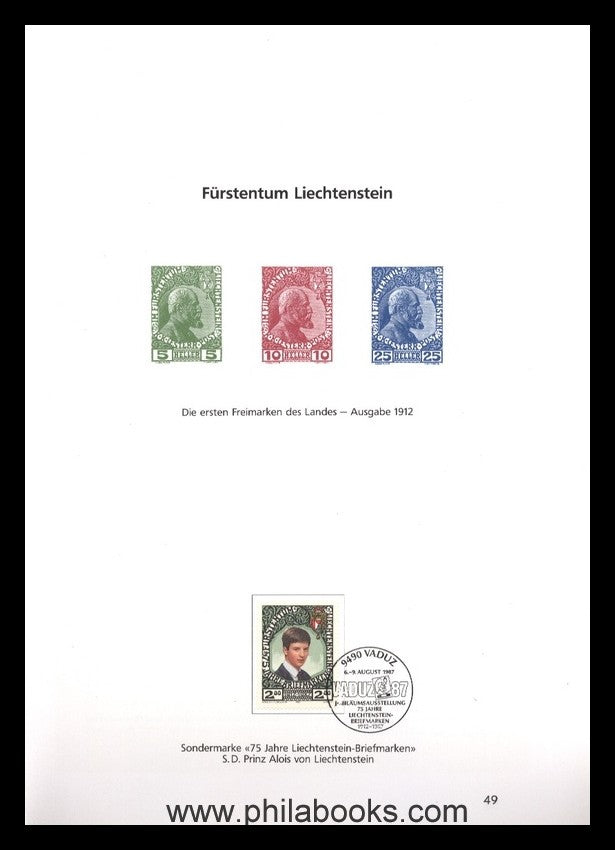 Sieger, H.E., Liechtenstein 1912, Zur Erinnerung an die vor 25 Jah ...