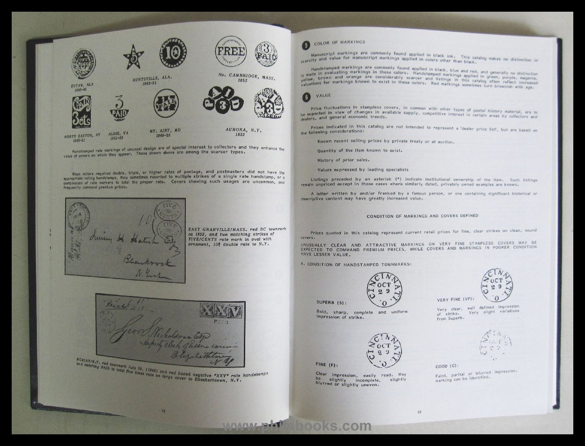 Phillips, D.G., American Stampless Cover Catalog, Vol I-III.,4th e ...
