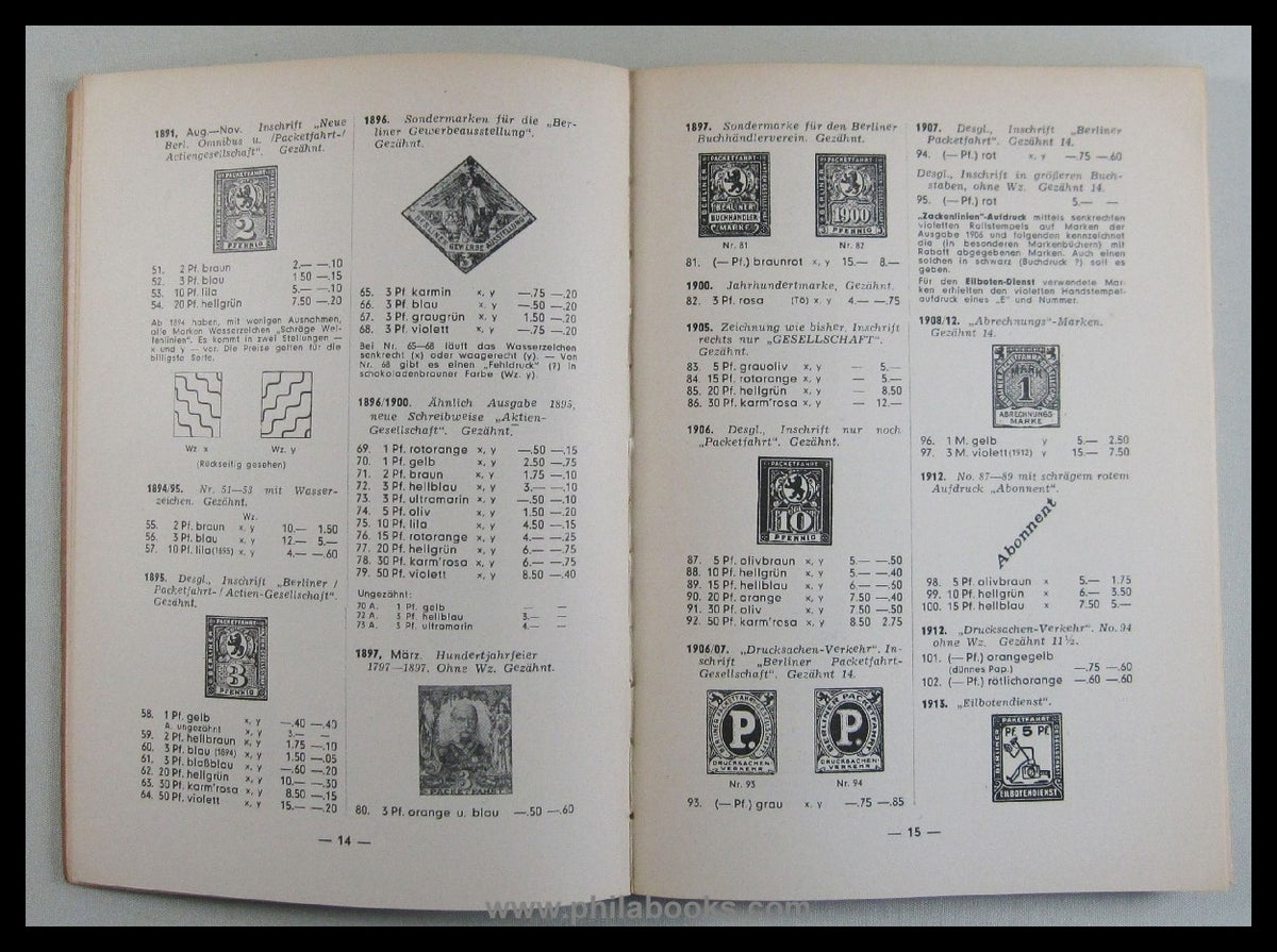 Glasewald, Georg: Private postal stamp catalog, here the original issue...
