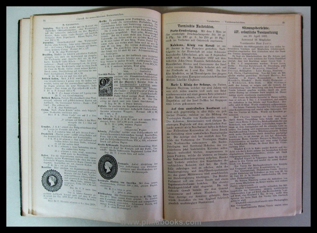 The postage stamp, 4th year 1891. Organ for the entire letter...