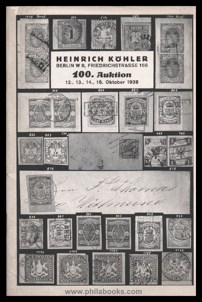 Heinrich Köhler, Auction 100, 1938-10