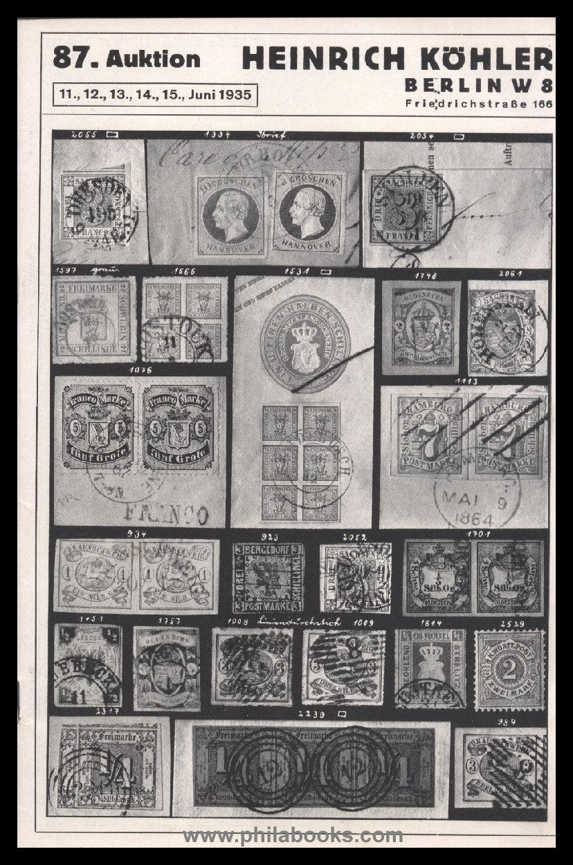 Heinrich Köhler, Auction 087, 1935-06