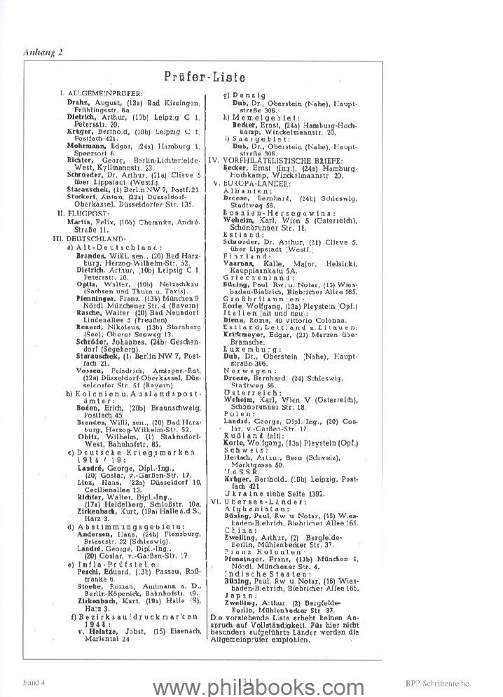 Fischer, P., Das philatelistische Prüfwesen in SBZ und DDR (1945-1 ...