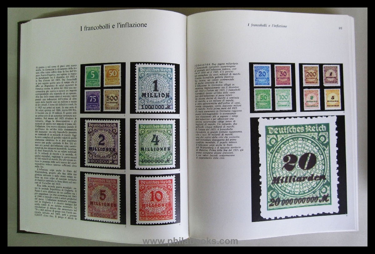 Apollonio, Fulvio: Enciclopedia dei francobolli, 1968, 2 großforma ...