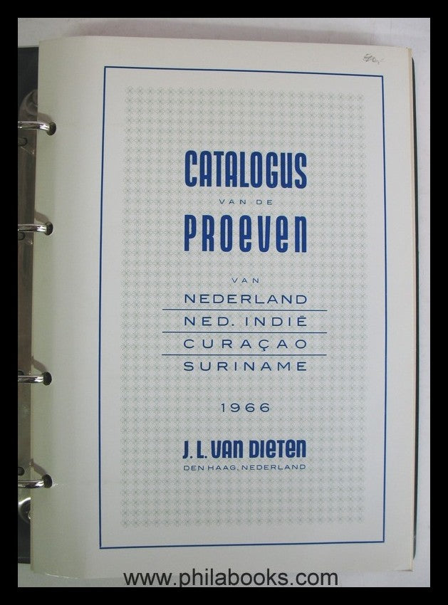 van Dieten, J.L., Catalogus Proeven, 1966, 199 S.,Katalog der Prob ...