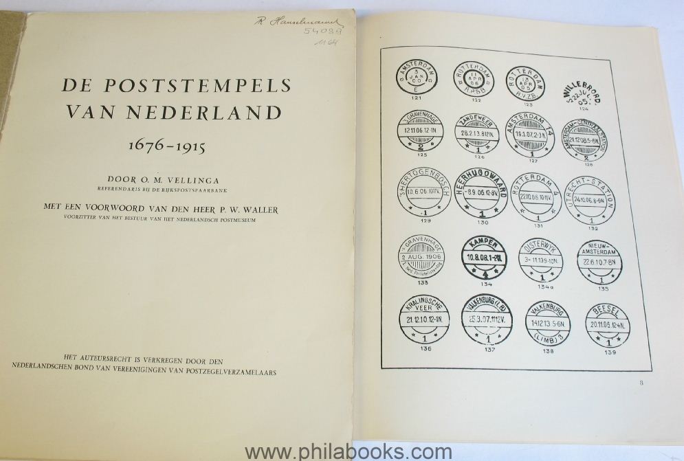 Vellinga, OM, De Postmarken van Nederland, 1676-1915, 1932, St...