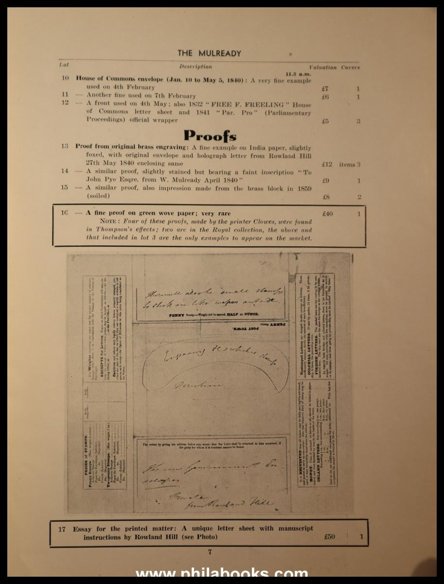 Robson Lowe, The Pictorial Envelope featuring The Mulready with th ...