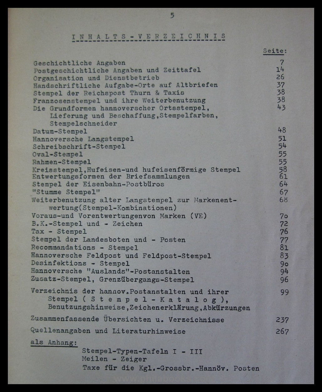 Lenthe, A. von, Hannover - Postanstalten und Poststempel, 1957, 26 ...