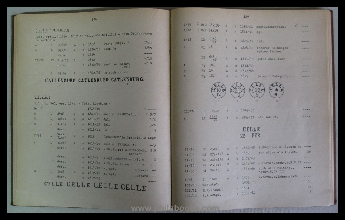Lenthe, A. von, Hannover - Postanstalten und Poststempel, 1957, 26 ...