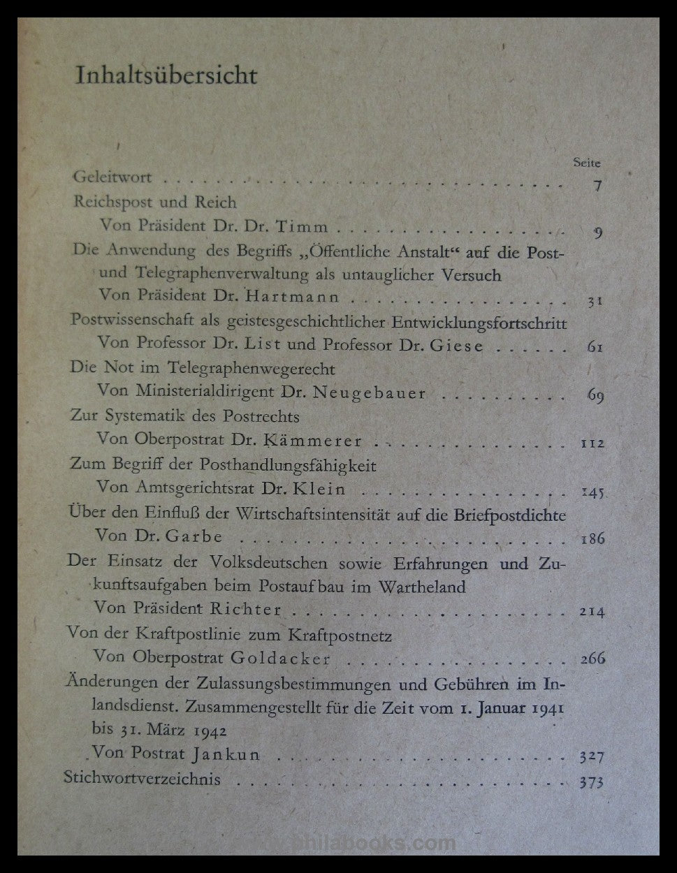 Körner, Dr. Erich,  (Hrsg.), Jahrbuch des Postwesens 1941/42, 1943 ...