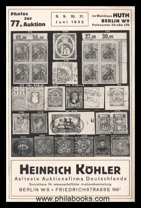 HeinrichKöhler, Auktion 077, 1932-06, Braunschweig, #dr, Hannover,…