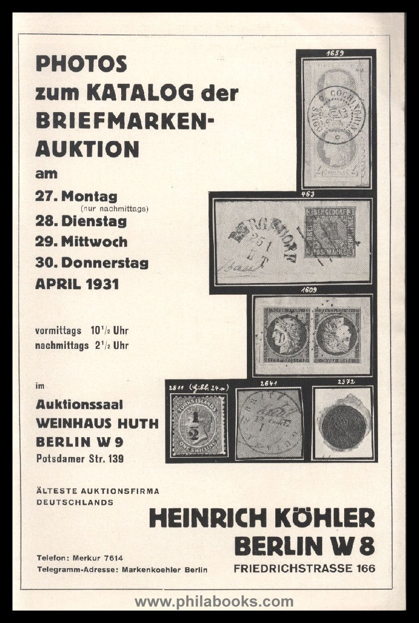 HeinrichKöhler, Auktion 071, 1931-04