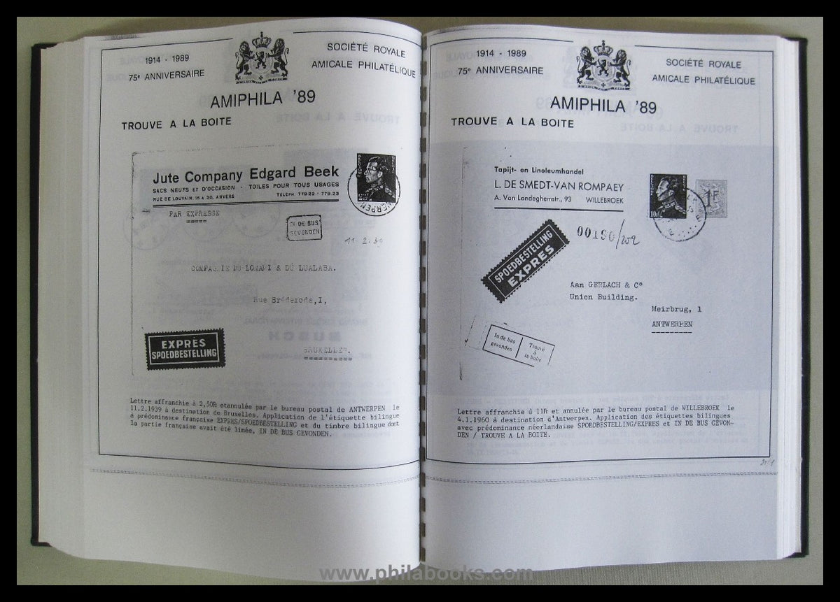 Expres Amphila '89, Society Royale Amicale Philatelique 1914-1989, ...