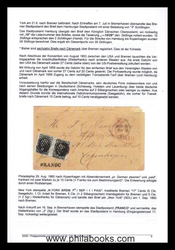 Mehrtens, G.D., Die Transatlantische Postverbindung: Skandinavien  ...