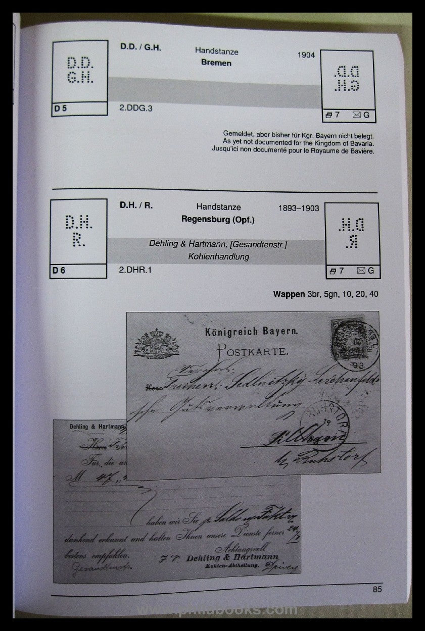 Scharpen, R. von, Katalog der Firmenlochungen des Königreiches Bay ...