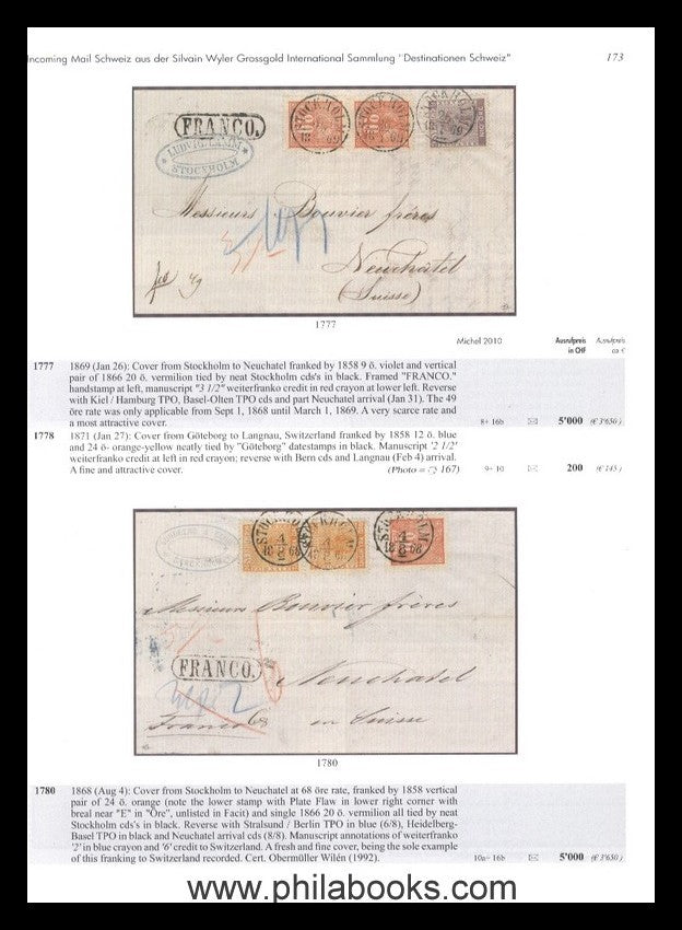 Corinphila, Auction 168, 2010-12 'Wyler', Switzerland