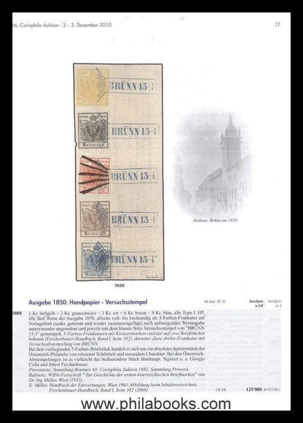 Corinphila, Auction 166, 2010-12 'Wyler', Austria,…