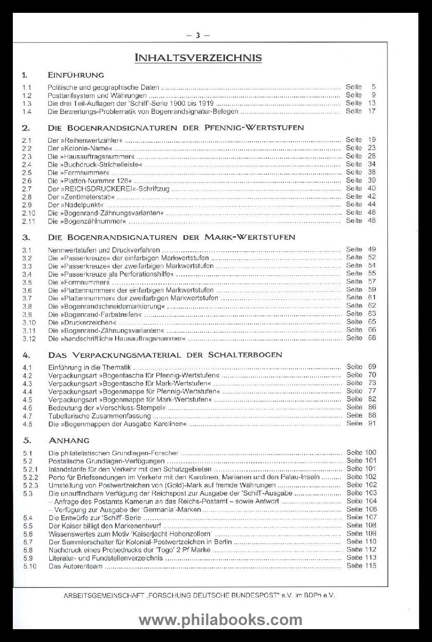 Schießl/ Albinger, Die Bogenrandsignaturen der Kolonial-Postwertze ...