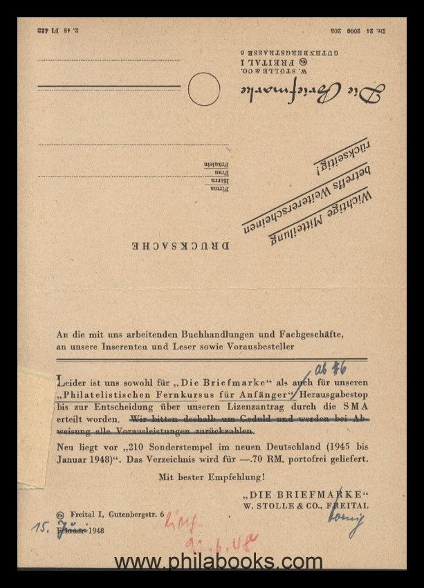 Kuhn, W. R., Philatelistischer Fernkurs für Anfänger, 1. - 5. Unte ...