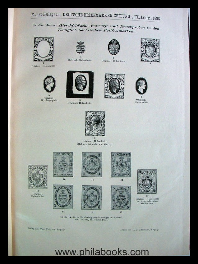 Deutsche Briefmarken-Zeitung, 9. Jahrgang 1898, kpl. gebunden im m ...