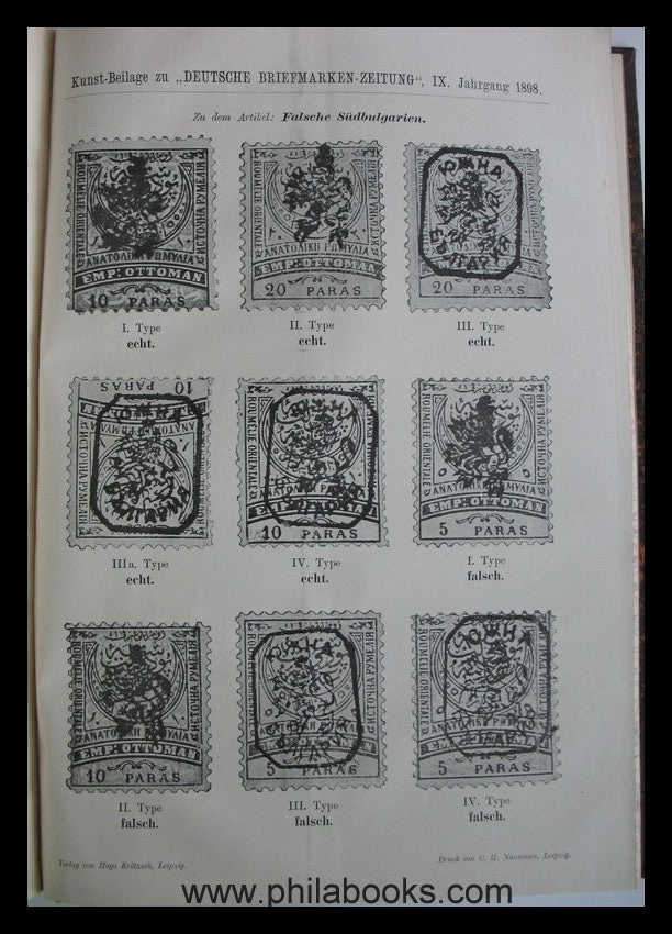 Deutsche Briefmarken-Zeitung, 9. Jahrgang 1898, kpl. gebunden im m ...