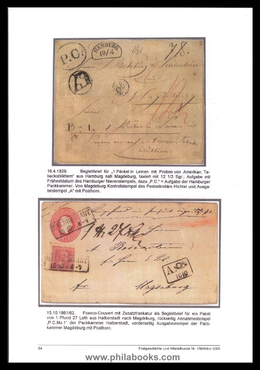 Bruns, W., Die Preußischen Packkammerstempel, Postgeschichte und A ...