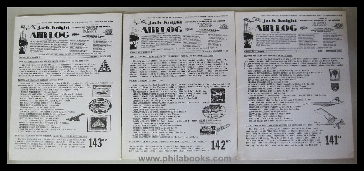 The jack knight Air Log,  Aerophilatelic Federation of the America ...