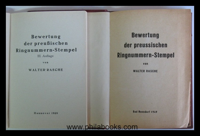 Rasche, W., Preussen-Nummern, Bewertung der preussischen Ringnumme ...