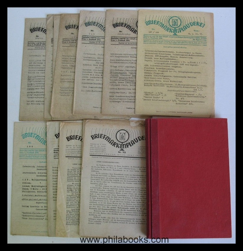 Briefmarkenplauderei der Sendergruppe Alpenland, Beiträge gesendet ...