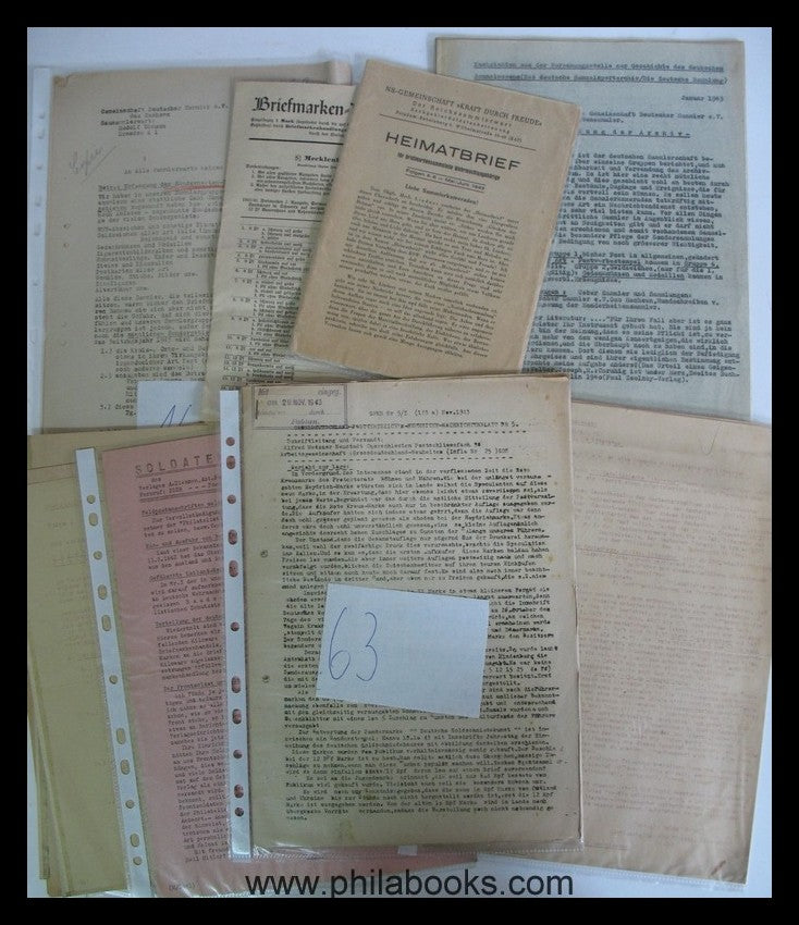 Konvolut von philat. Mitteilungen aus der ZEIT DES DRITTEN REICHES ...