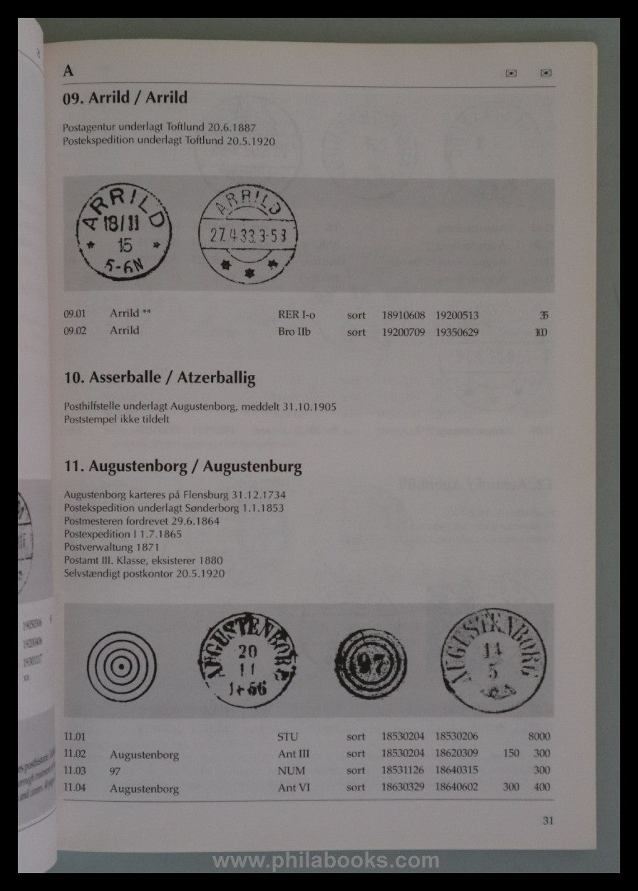 Paaskesen, E., Sonderjylland. Sonderjyske Poststempler Indtil 1920 ...