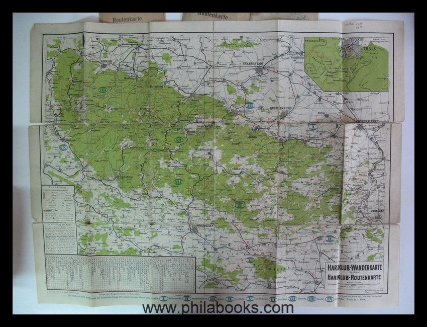 HARZ, small collection of hiking maps, including the railway, post...