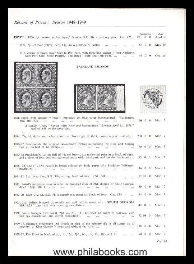 Harmer Stamp Auctions New York - London - Sydney, 24th Annual Résu...